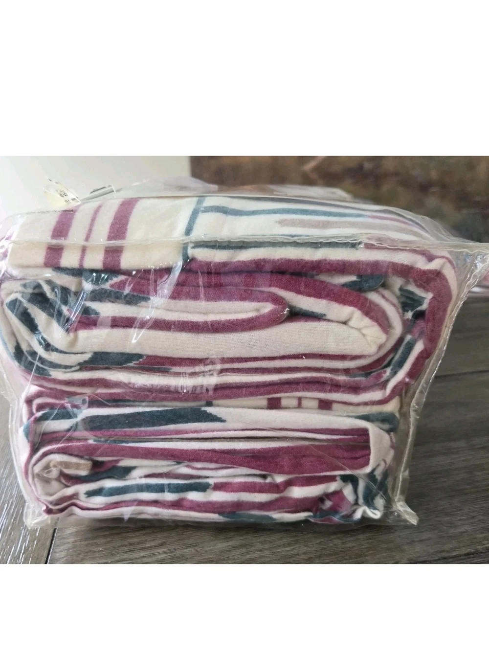 VTG Utica Flannel Aztec Southwest Full Size Sheet Set NOS